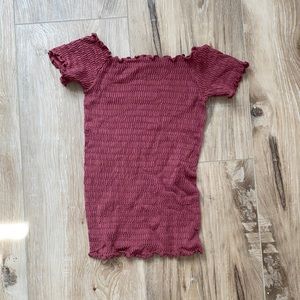 Free People off the Shoulder Stretchy Shirt